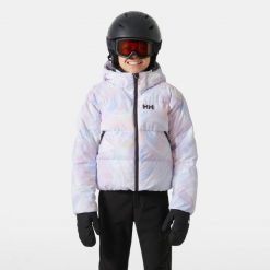 Kurtka dziewczęca Helly Hansen Jr Girl Astra Jacket. Fioletowe buty zimowe dziewczęce Helly Hansen, bez wzorów, z puchu, bez zapięcia. Za 844.50 zł.