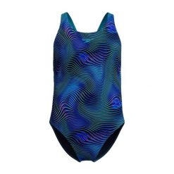 Dziewczęcy jednoczęściowy kostium kąpielowy Speedo Print Leaderb. Niebieskie stroje kąpielowe dla dziewczynek Speedo, bez wzorów, z materiału. Za 194.50 zł.