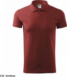 MALFINI Single J. 202 - ADLER - Koszulka polo męska, 180 g/m, - bordowy - rozmiar S. Czerwone koszulki polo męskie Malfini, m, bez wzorów, bez ramiączek. Za 39.30 zł.