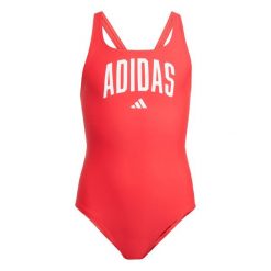Strój kąpielowy Collegiate V-back Kids. Białe stroje kąpielowe dla dziewczynek Adidas, bez wzorów. Za 149.00 zł.