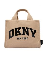 DKNY Torebka R41AOC80 Khaki. Brązowe torebki do ręki damskie DKNY, bez wzorów, z materiału, bez dodatków. Za 439.99 zł.