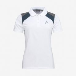 Koszulka polo damska CLUB 22 Tech. Białe koszulki sportowe damskie Head, m, bez wzorów, z poliesteru, bez kołnierzyka, bez ramiączek, tenisowe. Za 242.00 zł.