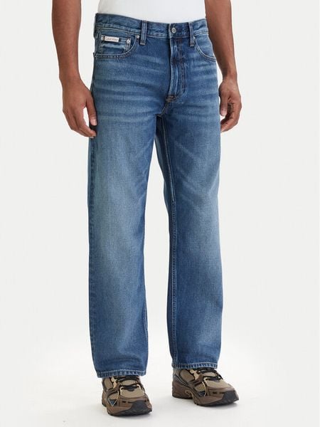 Calvin Klein Jeans Jeansy 90S LV04RD722G Niebieski Straight Fit. Niebieskie jeansy męskie Calvin Klein Jeans. Za 330.99 zł.