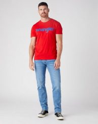 WRANGLER GREENSBORO MĘSKIE SPODNIE JEANSOWE MID TERM W15QHR18Y 112145829. Spodnie materiałowe męskie Wrangler, l, bez wzorów, z jeansu. Za 229.99 zł.