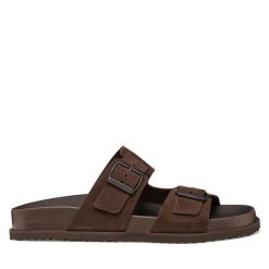 Klapki Geox. Brązowe klapki męskie Geox. Za 359.99 zł.