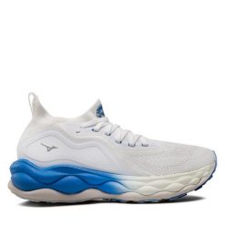Buty do biegania Mizuno. Białe obuwie sportowe damskie Mizuno, bez wzorów, do biegania, mizuno wave. Za 649.99 zł.