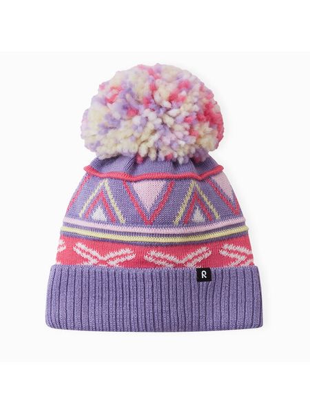 Reima Czapka Kirjoen 5300286B Fioletowy. Fioletowe buty zimowe dziewczęce Reima, na zimę, bez wzorów, z wełny. Za 119.99 zł.