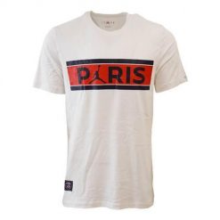 Koszulka treningowa męska Nike Psg Wordmark Tee. Białe koszulki sportowe męskie Nike, m, bez wzorów, bez kołnierzyka, bez ramiączek, do biegania. Za 236.00 zł.