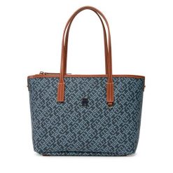 Torebka Tommy Hilfiger. Niebieskie torebki do ręki damskie Tommy Hilfiger, bez wzorów, klasyczne, bez dodatków. Za 479.99 zł.