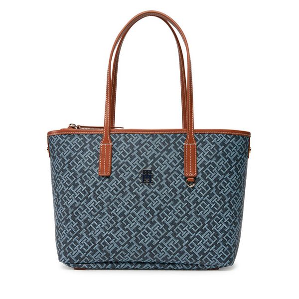 Torebka Tommy Hilfiger. Niebieskie torebki do ręki damskie Tommy Hilfiger, bez wzorów, klasyczne, bez dodatków. Za 479.99 zł.