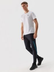 4F Spodnie treningowe szybkoschnące męskie - czarne 3XL. Czarne spodnie sportowe męskie 4f, l, bez wzorów, z dzianiny, na fitness i siłownię. W wyprzedaży za 99.99 zł.