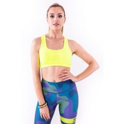 Stanik do biegania damski 2skin LUMINES FLUO. Żółte obuwie sportowe damskie 2SkIN, bez wzorów, z elastanu, do biegania. Za 75.00 zł.