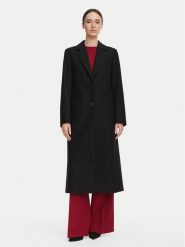 HUGO Płaszcz wełniany Mojeni 50569838 Czarny Relaxed Fit. Czarne płaszcze damskie Hugo, na zimę, bez wzorów, z syntetyku, bez kaptura. Za 1,849.00 zł.