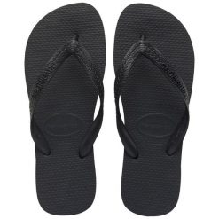 Sandały Havaianas Basic Top Czarny. Czarne sandały męskie Havaianas, z gumy, bez zapięcia. Za 75.00 zł.