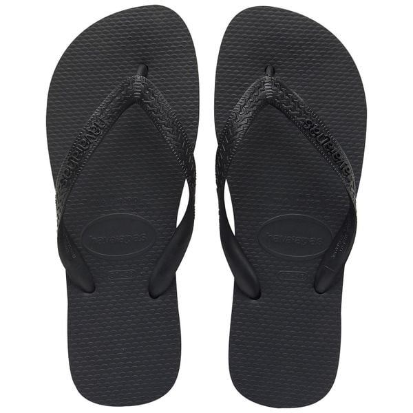 Sandały Havaianas Basic Top Czarny. Czarne sandały męskie Havaianas, z gumy, bez zapięcia. Za 98.10 zł.