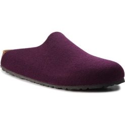 Kapcie BIRKENSTOCK - Amsterdam Bs Melange Aubergine. Fioletowe kapcie damskie Birkenstock, bez wzorów, z materiału, bez obcasa, bez zapięcia. W wyprzedaży za 189.00 zł.