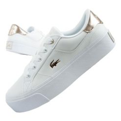Buty sportowe trampki damskie Lacoste Ziane Platform. Białe obuwie sportowe damskie Lacoste, bez wzorów. Za 399.00 zł.