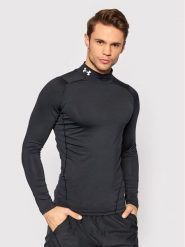 Under Armour Koszulka techniczna HeatGear® Mock 1369606 Czarny Skinny Fit. Czarne bluzki z długim rękawem męskie Under Armour, m, bez wzorów, z syntetyku, bez kołnierzyka, bez ramiączek, do biegania. Za 109.99 zł.