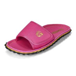 Klapki Gumbies Strider Slide Women Pink GU-SDSTR029 różowe. Czerwone klapki damskie bez wzorów, z bawełny, sportowe, bez obcasa. Za 311.84 zł.