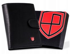 Portfel skórzany Peterson czarny [DH] PTN MR-03L-CN. Czarne portfele męskie Peterson, bez wzorów, ze skóry. Za 77.99 zł.