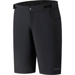 Spodenki rowerowe MTB/Enduro męskie Shimano Fukui Shorts. Czarne krótkie spodenki sportowe męskie Shimano, l, bez wzorów, rowerowe. Za 269.90 zł.