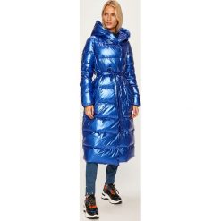 Silvian Heach - Kurtka. Niebieskie kurtki damskie Silvian Heach, s, bez wzorów, z materiału, klasyczne, długie, z kapturem. Za 859.90 zł.