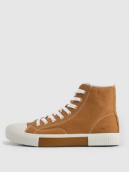 4F Wysokie trampki ALTHERA męskie - brązowe 43. Brązowe trampki męskie 4f, bez wzorów, z bawełny, klasyczne, za kostkę, bez zapięcia. Za 169.99 zł.