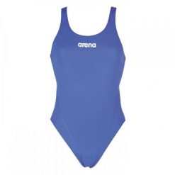 Strój kąpielowy damski jednoczęściowy Arena Solid. Niebieskie kostiumy jednoczęściowe damskie Arena, xl, bez wzorów, sportowe, do pływania. Za 149.99 zł.