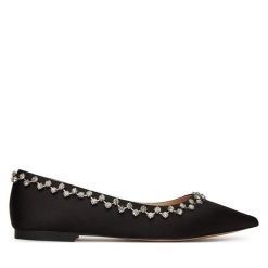 Baleriny Eva Minge. Czarne baleriny damskie Eva Minge, bez wzorów, bez obcasa. Za 343.99 zł.