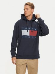 Tommy Jeans Bluza DM0DM20591 Granatowy Relaxed Fit. Niebieskie bluzy męskie Tommy Jeans, m, bez wzorów, z bawełny, bez kaptura. Za 389.99 zł.