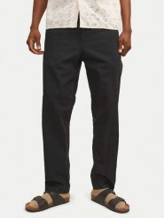 Jack & Jones Spodnie materiałowe Summer 12248606 Czarny Relaxed Fit. Czarne spodnie materiałowe męskie Jack & Jones, m, bez wzorów, z bawełny. Za 229.99 zł.