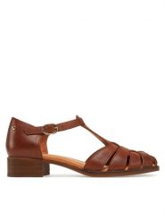 Pikolinos Sandały W7D-1835 Brązowy. Brązowe sandały damskie Pikolinos, bez wzorów, ze skóry, bez obcasa, na słupku, bez zapięcia. Za 569.99 zł.