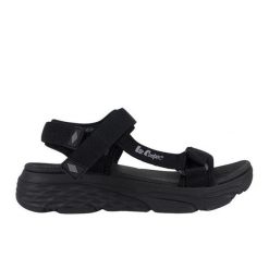 Sandały damskie Lee Cooper LCW-25-03-3398LA czarne. Czarne sandały damskie bez wzorów, bez obcasa, bez zapięcia. Za 251.21 zł.