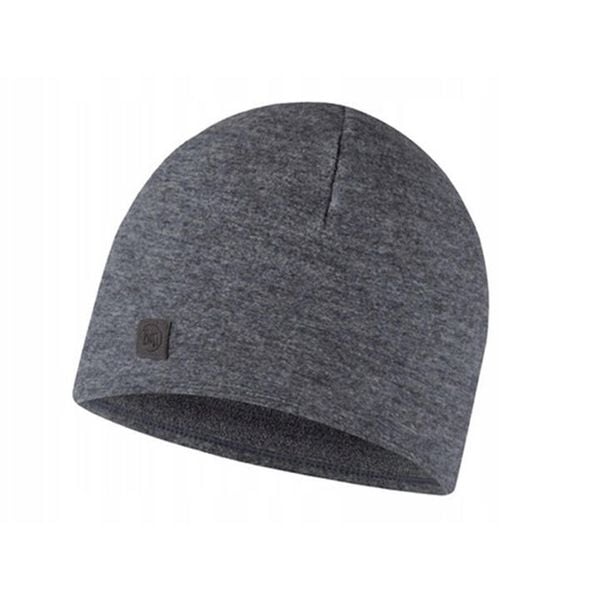 Czapka z wełny merino o strukturze polaru. Szare czapki i kapelusze damskie Buff, bez wzorów, z polaru, sportowe. Za 159.99 zł.