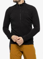 Bluza z zamkiem 1/2 męska Rab Nexus Pull-On. Czarne bluzy męskie RAB, m, bez wzorów, z materiału, bez kaptura. Za 324.49 zł.