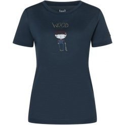 Koszulka damska SUPER.NATURAL W Wood Craftine Tee. Niebieskie t-shirty damskie super.natural, m, bez wzorów, z materiału, eleganckie, bez kołnierzyka. Za 249.99 zł.