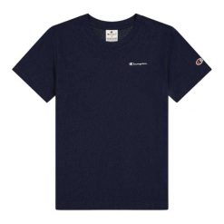 T-shirt Damski Logo. Niebieskie koszulki sportowe damskie Champion, bez wzorów, sportowe, bez kołnierzyka. Za 135.99 zł.