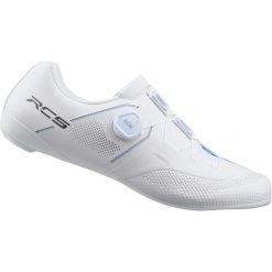 Buty rowerowe RC503, białe. Białe buty sportowe męskie Shimano, bez zapięcia, rowerowe. Za 779.50 zł.