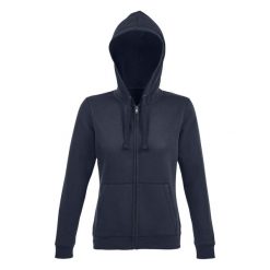 Damska Bluza Z Kapturem Spike Z Pełnym Zamkiem Błyskawicznym. Niebieskie bluzy damskie SOL'S, m, bez wzorów, z kapturem. Za 207.99 zł.
