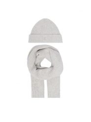 Calvin Klein Jeans Zestaw szalik i czapka Knitted Scarf Beanie Giftbox LVCKFJP00N Szary jasny. Szare czapki i kapelusze damskie Calvin Klein Jeans, bez wzorów, z bawełny. Za 209.99 zł.