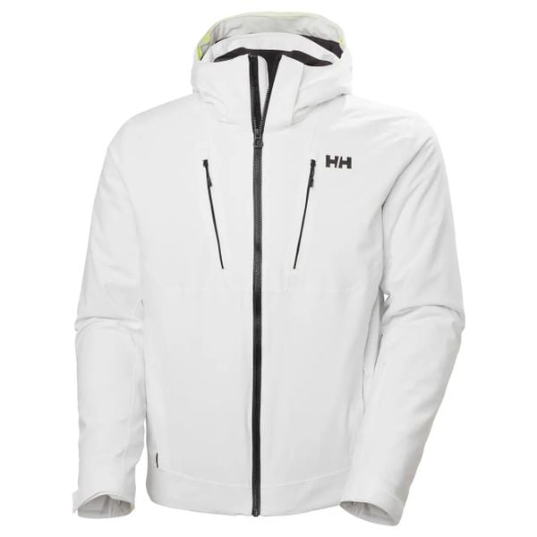 Kurtka narciarska Helly Hansen Alpha 4.0. Białe kurtki męskie Helly Hansen, m, bez wzorów, z dzianiny, bez kaptura, narciarskie, primaloft. Za 1,671.50 zł.