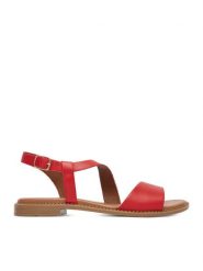 Lasocki Sandały CEO-EST-FIONA-33 Czerwony. Czerwone sandały damskie Lasocki, bez wzorów, ze skóry, bez obcasa, na płaskiej podeszwie, bez zapięcia. Za 139.99 zł.
