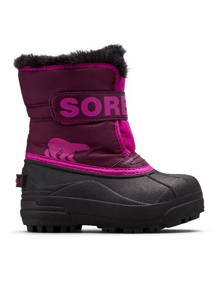 Sorel Śniegowce Snow Commander™ 2114101562 Bordowy. Czerwone buty zimowe dziewczęce Sorel, bez wzorów, z materiału, bez zapięcia. Za 189.99 zł.