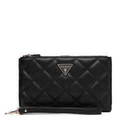 Portfel Guess. Czarne portfele damskie Guess, z aplikacjami. Za 294.99 zł.