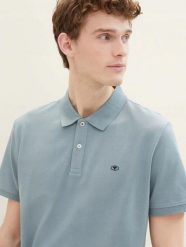 T-SHIRT KOSZULKA POLO MĘSKA TOM TAILOR. Niebieskie koszulki polo męskie Tom Tailor, m, bez wzorów, z bawełny, bez kołnierzyka, bez ramiączek, na fitness i siłownię. Za 104.55 zł.