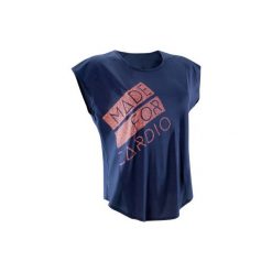 Koszulka fitness cardio 120. Niebieskie koszulki sportowe damskie DOMYOS. Za 29.99 zł.
