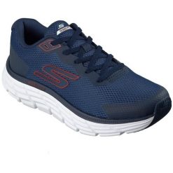 Buty sportowe męskie Skechers Max Flex Maryn. Niebieskie buty sportowe męskie Skechers, bez zapięcia, na fitness i siłownię. Za 590.00 zł.