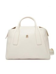 Tommy Hilfiger Torebka AW0AW18532 Kremowy. Białe torebki do ręki damskie Tommy Hilfiger, bez wzorów, ze skóry, bez dodatków. Za 649.99 zł.