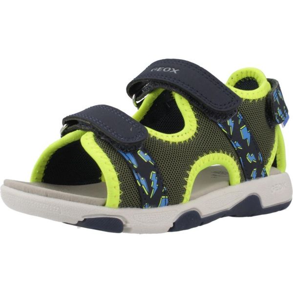 Sandały GEOX B SANDAL MULTY BOY Zielony. Zielone sandały męskie Geox, z syntetyku, bez zapięcia. Za 195.99 zł.