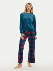 Hunkemöller Piżama 204214 Zielony Regular Fit. Zielone piżamy damskie Hunkemöller, s, bez wzorów, z syntetyku, bez ramiączek. Za 139.99 zł.